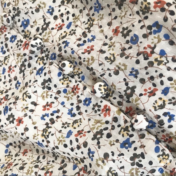 Madewell Silk V-Neck Peplum Popover (M) - Picture 4 of 8